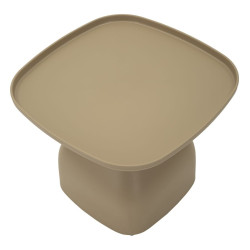 Table Gea Grise Basse – Style apaisé 48x48x38 cm