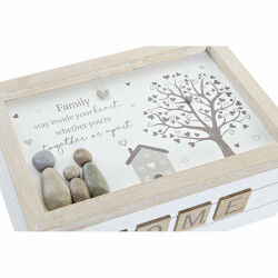Boîte Décorative DKD Home Decor Blanc Naturel Bois MDF