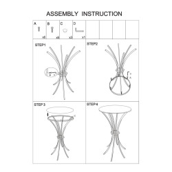 Table de bar Shanty – Glamour vertical Ø60x108 cm