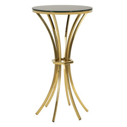 Table haute Shanty I – Élégance sculptée Ø50x92 cm