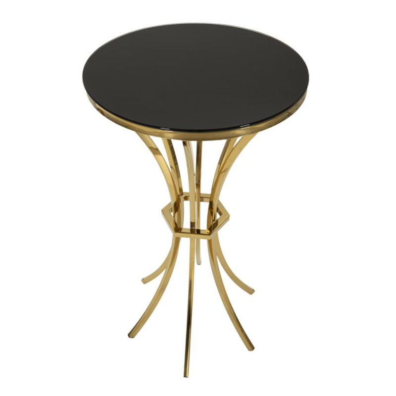 Table haute Shanty I – Élégance sculptée Ø50x92 cm