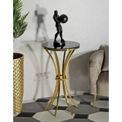 Table haute Shanty I – Élégance sculptée Ø50x92 cm