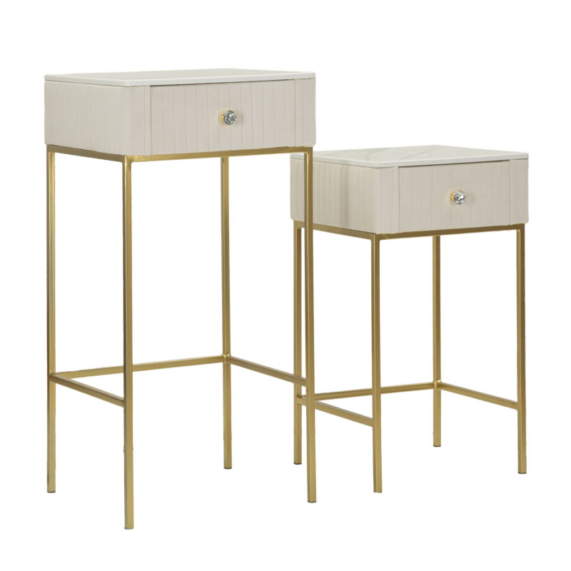 Tables hautes carrées mariage – Duo d’apparat Ø45x90 - 40x70 cm