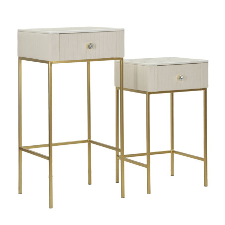 Tables hautes carrées mariage – Duo d’apparat Ø45x90 - 40x70 cm