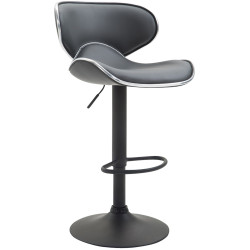 Lot de 2 tabourets de bar Las Vegas V2 simili cuir gris