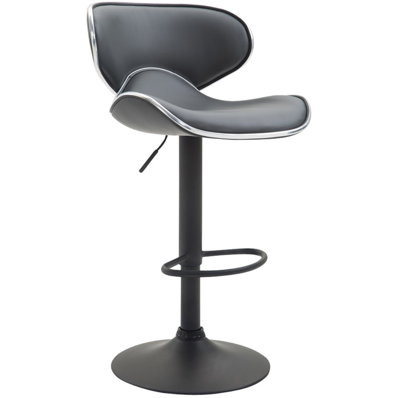 Lot de 2 tabourets de bar Las Vegas V2 simili cuir gris
