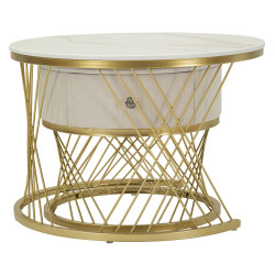 Tables basses Votix – Design symétrique Ø70x48 - 50x43,5 cm