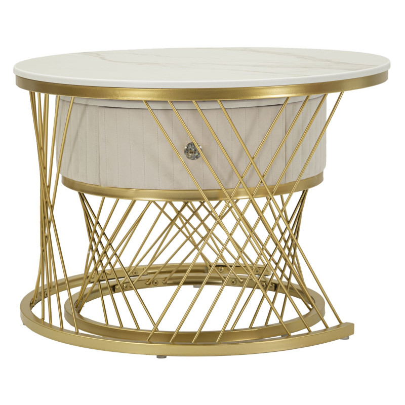 Tables basses Votix – Design symétrique Ø70x48 - 50x43,5 cm