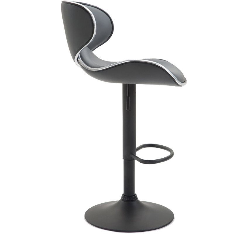 Lot de 2 tabourets de bar Las Vegas V2 simili cuir gris