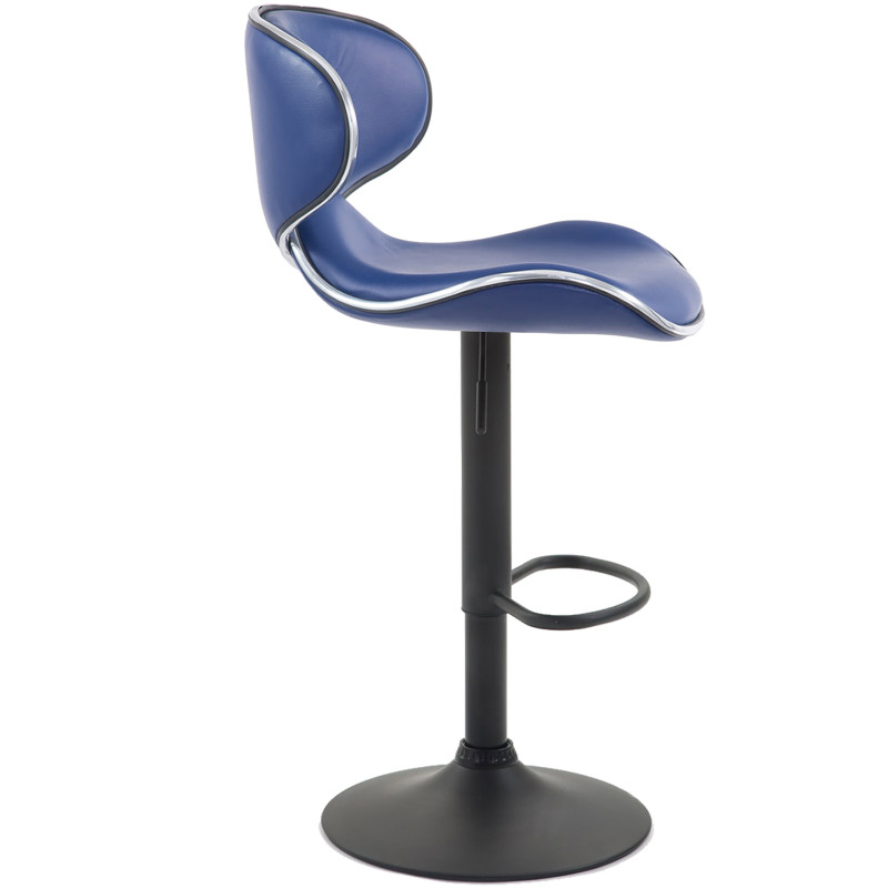 Lot de 2 tabourets de bar Las Vegas V2 simili cuir bleu