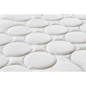 DEKO DREAM ZEN Pack pret a dormir - Matelas + sommier 140x190 + couette + 2 oreillers - Ressorts - 5 zones - 19 cm - Ferme