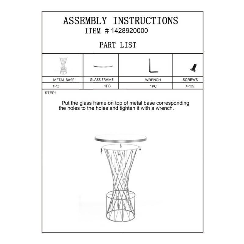 Table de bar Tour Neuve – Allure contemporaine Ø70x103 cm