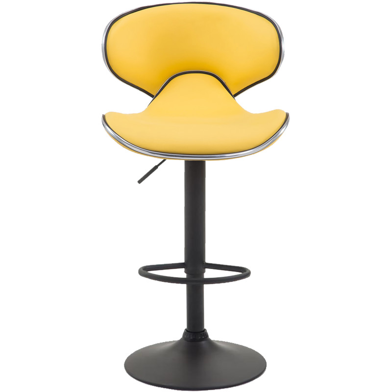 Lot de 2 tabourets de bar Las Vegas V2 simili cuir jaune