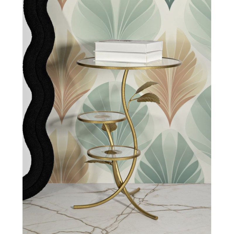 Table 3 étagères Relevable – Praticité élégante Ø54x69,5 cm