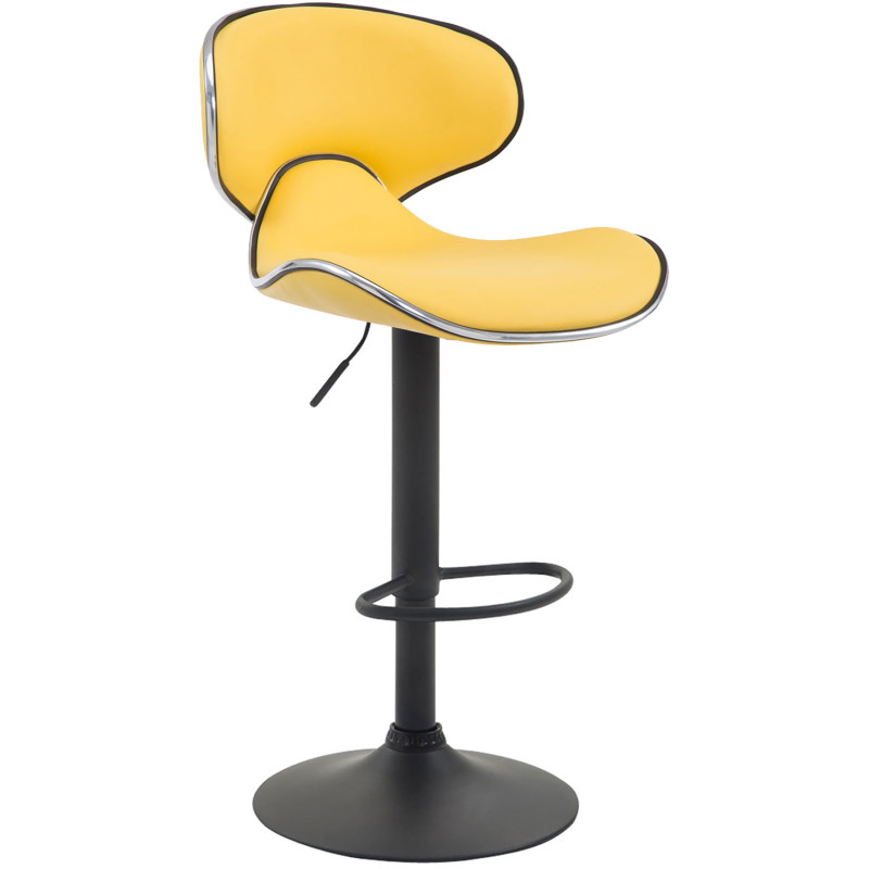 Lot de 2 tabourets de bar Las Vegas V2 simili cuir jaune