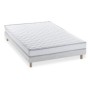 DEKO DREAM TOP Pack pret a dormir Matelas 140x190 cm + Sommier + Couette + 2 oreillers 60x60 cm - Mousse 14 cm - Ferme