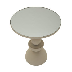 Table Dune avec miroir – Reflet raffiné Ø45x49,5 cm