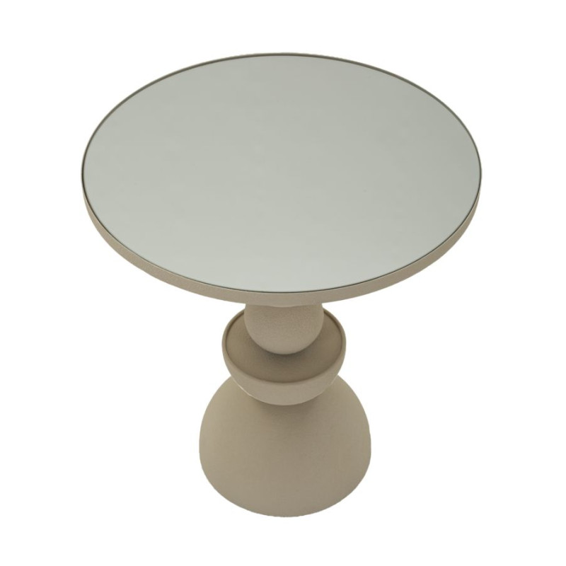 Table Dune avec miroir – Reflet raffiné Ø45x49,5 cm