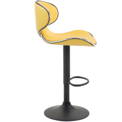 Lot de 2 tabourets de bar Las Vegas V2 simili cuir jaune