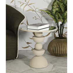 Table Dune avec miroir – Reflet raffiné Ø45x49,5 cm