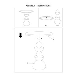 Table Dune avec miroir – Reflet raffiné Ø45x49,5 cm