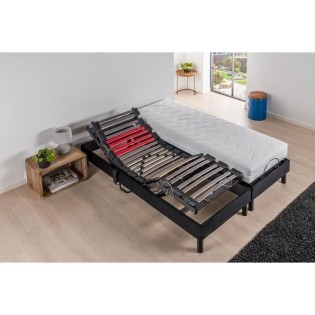 DEKO DREAM Ensemble Relaxation Matelas mousse 2x80x200 cm + Sommiers TPR electrique