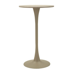 Table de bar Alaska Crème – Modernité douce Ø60x106 cm