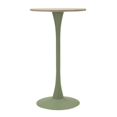 Table de bar Alaska Vert – Éclat végétal Ø60x106 cm