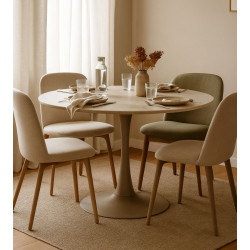 Table à manger Stockholm Crème – Sobriété scandinave