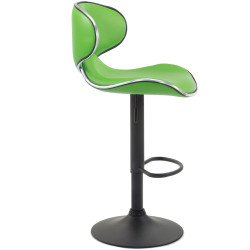 Lot de 2 tabourets de bar Las Vegas V2 simili cuir vert