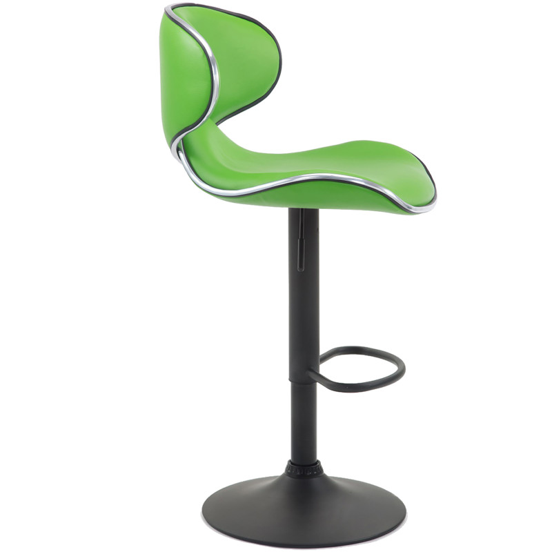 Lot de 2 tabourets de bar Las Vegas V2 simili cuir vert