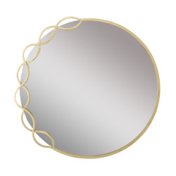 Miroir mural Eleonor 73,5x2x72 cm – Courbes délicates et style intemporel pour un intérieur chic