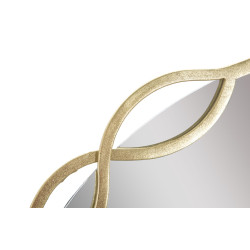 Miroir mural Eleonor 73,5x2x72 cm – Courbes délicates et style intemporel pour un intérieur chic