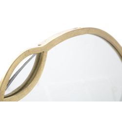 Miroir mural Eleonor 73,5x2x72 cm – Courbes délicates et style intemporel pour un intérieur chic