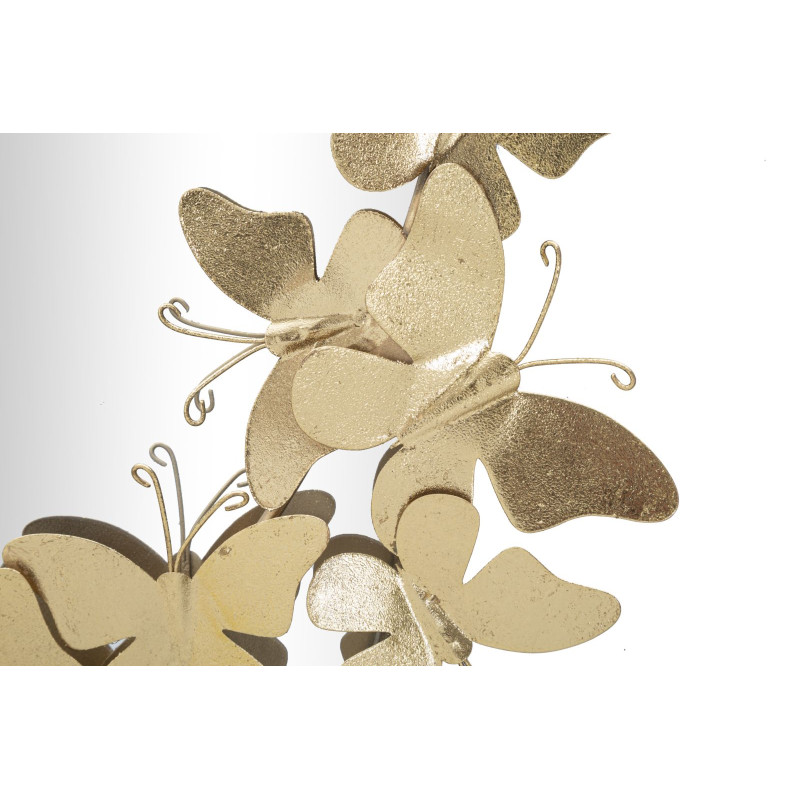 Miroir mural ovale Papillon 59x3x89,5 cm (miroir 46x78 cm) – Raffinement papillon et charme argenté