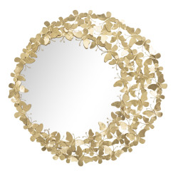 Miroir mural Glamour Papillon Ø81,5x3,5 cm (miroir Ø55 cm) – Touche romantique et brillance délicate