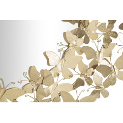 Miroir mural Glamour Papillon Ø81,5x3,5 cm (miroir Ø55 cm) – Touche romantique et brillance délicate