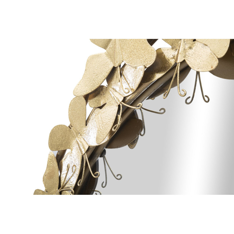 Miroir mural Glamour Papillon Ø81,5x3,5 cm (miroir Ø55 cm) – Touche romantique et brillance délicate