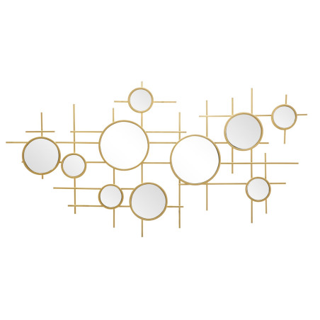 Miroir mural Gloxy 117x4,5x61 cm (miroirs Ø18–13–8 cm) – Design artistique et reflets contemporains