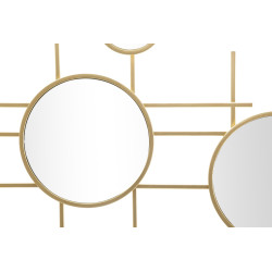 Miroir mural Gloxy 117x4,5x61 cm (miroirs Ø18–13–8 cm) – Design artistique et reflets contemporains