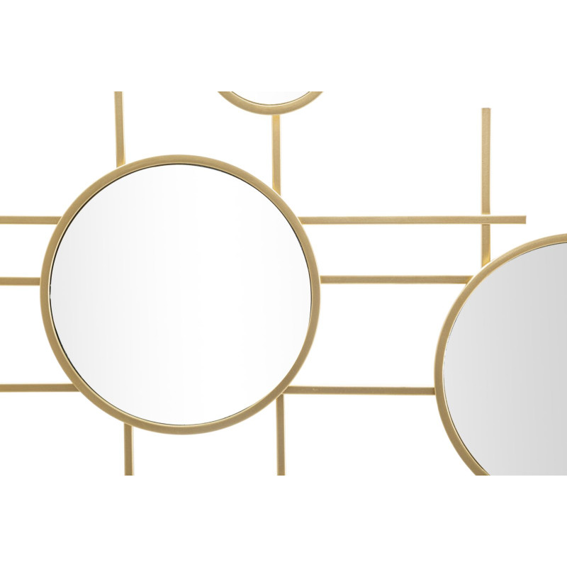 Miroir mural Gloxy 117x4,5x61 cm (miroirs Ø18–13–8 cm) – Design artistique et reflets contemporains