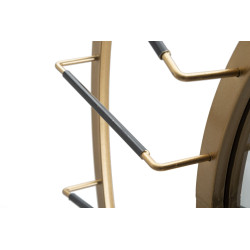 Miroir mural Glam Dark Ø81x6,5 cm (miroir Ø41,5 cm) – Modernité sombre et élégance absolue