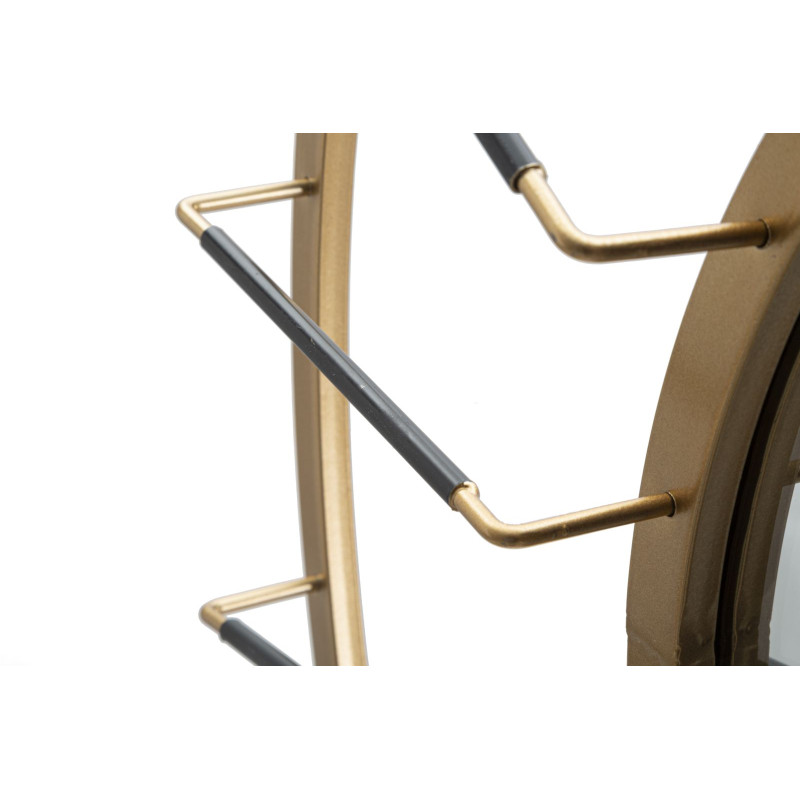 Miroir mural Glam Dark Ø81x6,5 cm (miroir Ø41,5 cm) – Modernité sombre et élégance absolue