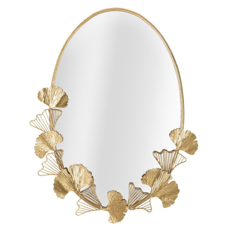 Miroir mural Petite Feuille 61,5x3x78 cm – Délicatesse sculptée et brillance naturelle