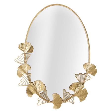 Miroir mural Petite Feuille 61,5x3x78 cm – Délicatesse sculptée et brillance naturelle