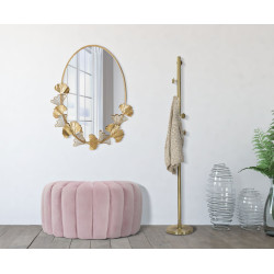 Miroir mural Petite Feuille 61,5x3x78 cm – Délicatesse sculptée et brillance naturelle