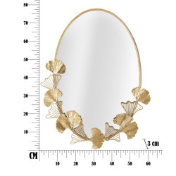 Miroir mural Petite Feuille 61,5x3x78 cm – Délicatesse sculptée et brillance naturelle