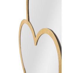Miroir mural Glamour Double Cœur 65x2x50 cm – Amour et lumière dans un design raffiné