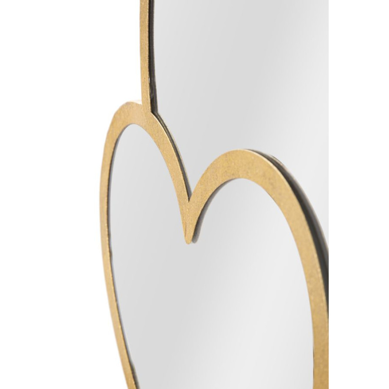 Miroir mural Glamour Double Cœur 65x2x50 cm – Amour et lumière dans un design raffiné