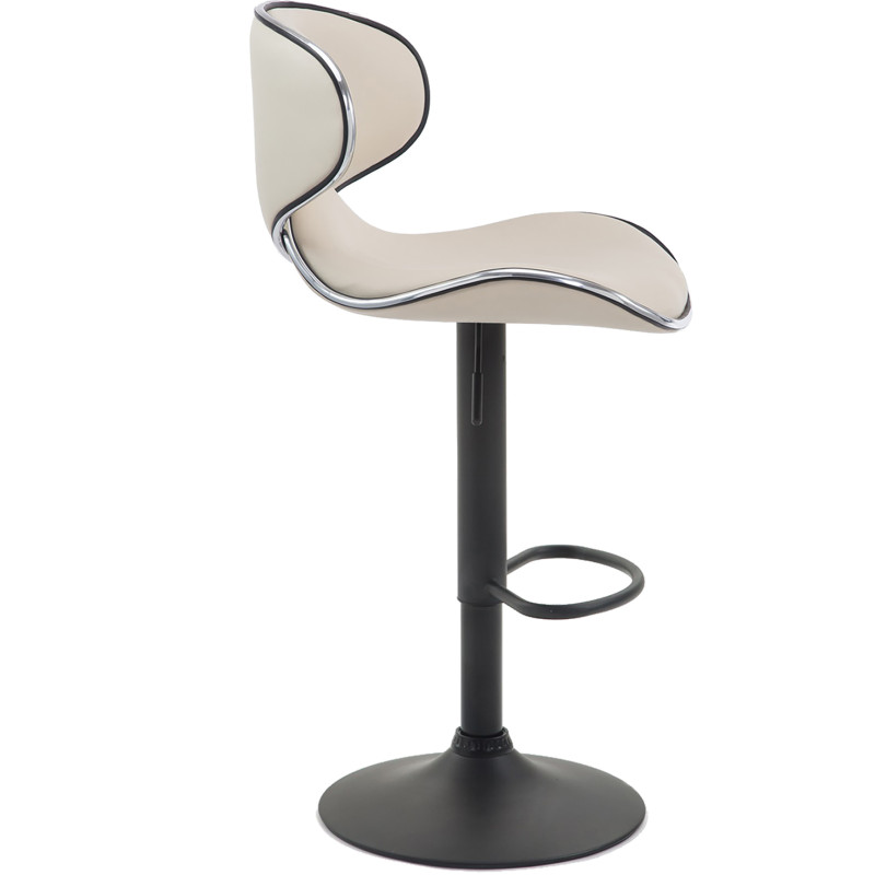 Lot de 2 tabourets de bar Las Vegas V2 simili cuir crème